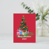 クリスマスツリーはがき ポストカード (スタンド正面)