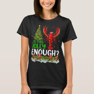 クリスマスツリーはすてきこの十分なロブスター魚のキリスト Tシャツ