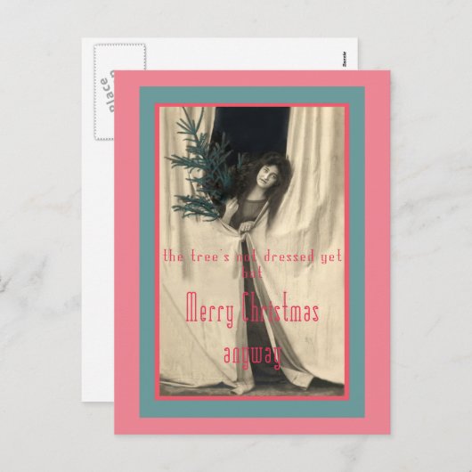 クリスマスツリーはまだ服を着ていない シーズンポストカード (正面/裏面)