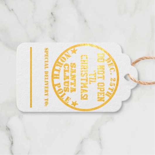 クリスマスツリーはクリスマスまで開かない ギフトタグ (正面 (横))