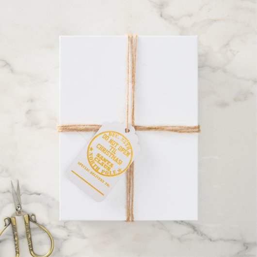 クリスマスツリーはクリスマスまで開かない ギフトタグ (麻糸付属)