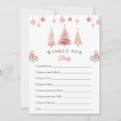 クリスマスツリーはベビーの赤ちゃんシャワーカードを願う 招待状 (正面)