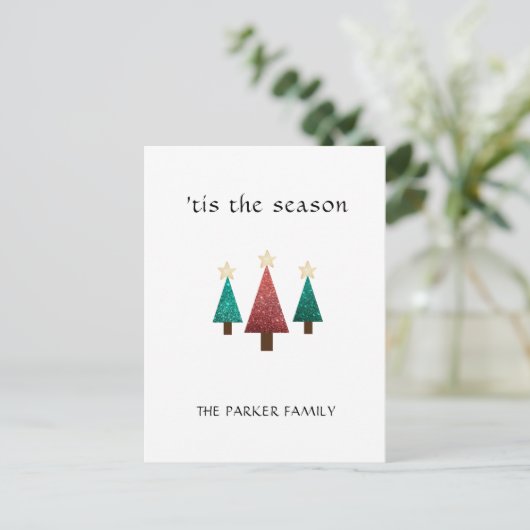 クリスマスツリーは季節のクリスマス ポストカード (スタンド正面)