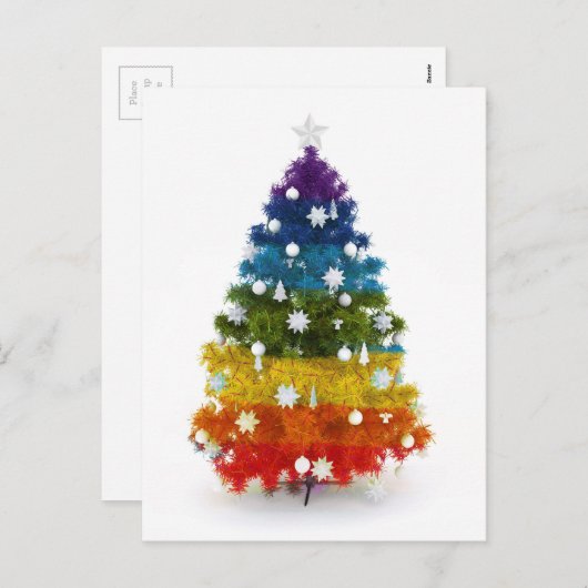 クリスマスツリーは幸せな喜びを彩る シーズンポストカード (正面/裏面)