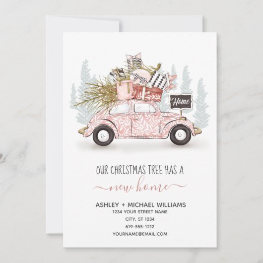 クリスマスツリーは新しいホームウォーターの色を動かす シーズンカード (正面)