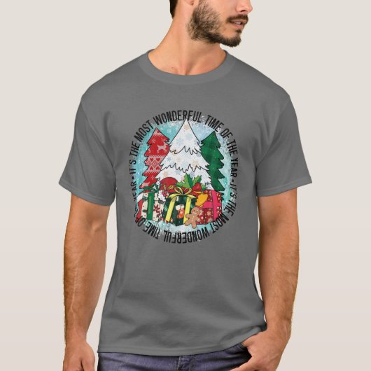 クリスマスツリーは最も素晴らしい時間 Tシャツ (正面)