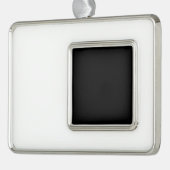 クリスマスツリーへのチャームの追加 シルバープレートフレームオーナメント (左)