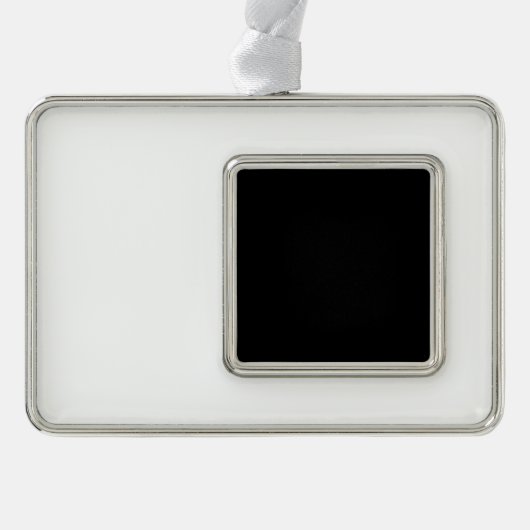 クリスマスツリーへのチャームの追加 シルバープレートフレームオーナメント (正面)