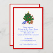 クリスマスツリーへの招待 招待状 (正面/裏面)