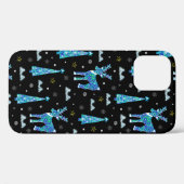 クリスマスツリーやトナカイの雪片。冬イチラシ Case-Mate iPhoneケース (裏面 (横))