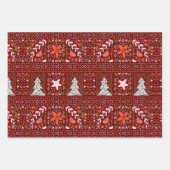 クリスマスツリーをテーマ高品質 ラッピングペーパーシート (正面3)
