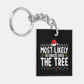 クリスマスツリーをノックする可能性が最も高い キーホルダー (正面左)