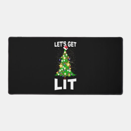 クリスマスツリーをライトアップしよう デスクマット (正面)