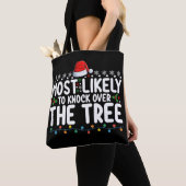 クリスマスツリーを倒しそうな人 トートバッグ (クローズアップ)