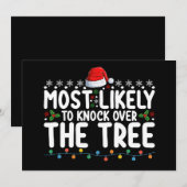 クリスマスツリーを倒す可能性が最も高い 招待状 (正面/裏面)