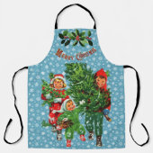 クリスマスツリーを入手する エプロン (正面)