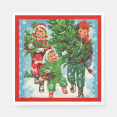 クリスマスツリーを入手する スタンダードランチョンナプキン (正面)