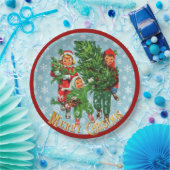 クリスマスツリーを入手する ペーパープレート (パーティー)