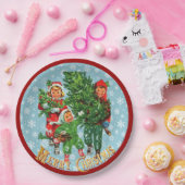 クリスマスツリーを入手する ペーパープレート (パーティー)