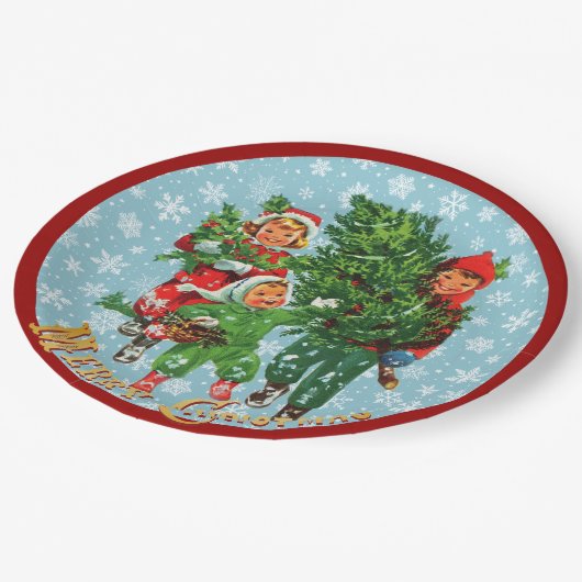 クリスマスツリーを入手する ペーパープレート (アングル)