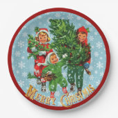 クリスマスツリーを入手する ペーパープレート (正面)