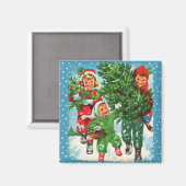 クリスマスツリーを入手する マグネット (正面/裏面)