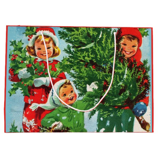 クリスマスツリーを入手する ラージペーパーバッグ (裏面)