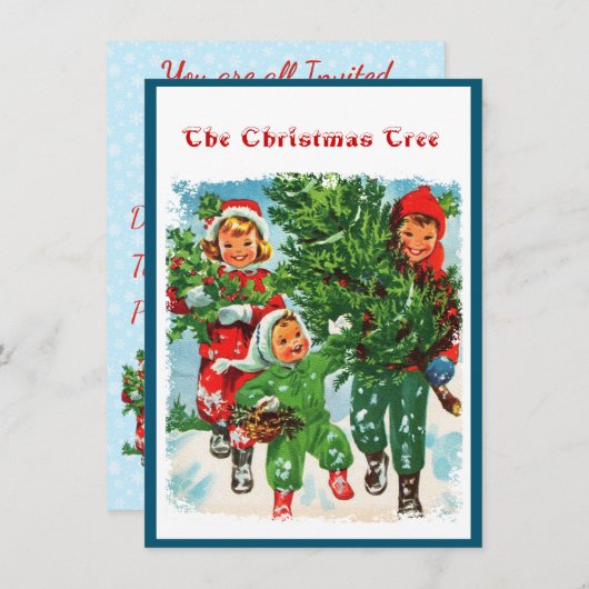 クリスマスツリーを入手する 招待状 (正面/裏面)