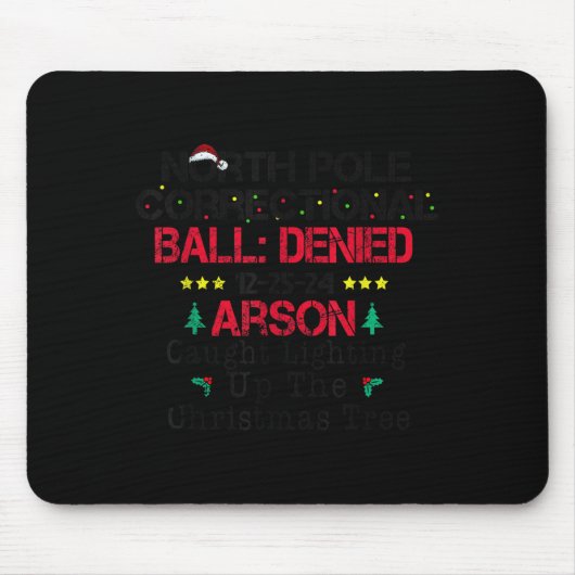 クリスマスツリーを北ル矯正で点灯 マウスパッド (正面)