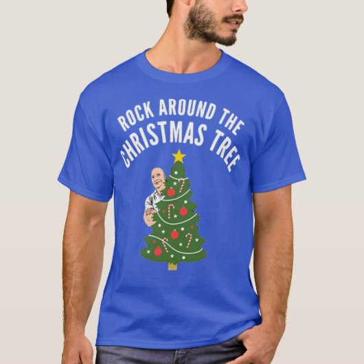 クリスマスツリーを囲んでロック Tシャツ (正面)