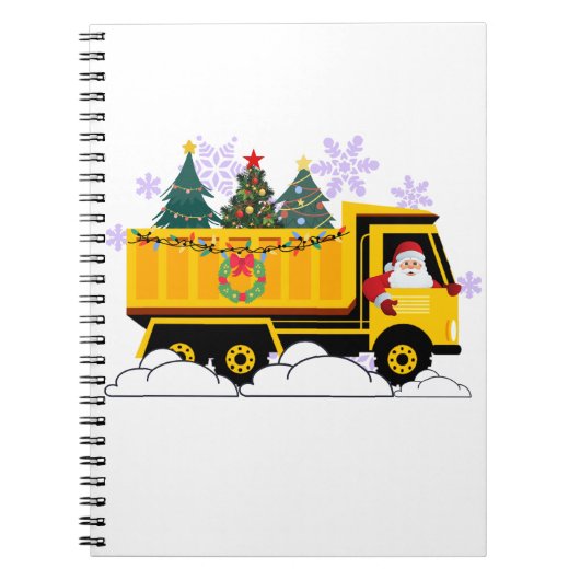 クリスマスツリーを届けるサンタ ノートブック (正面)