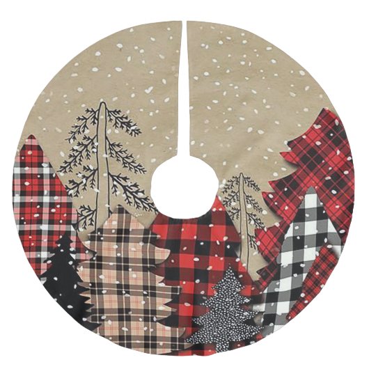 クリスマスツリーを広げる ブラッシュドポリエステルツリースカート (正面)