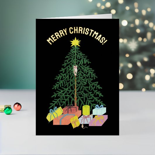 クリスマスツリーを折りたたむ 箔シーズンカード (クリスマスインサイチュ2)