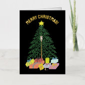 クリスマスツリーを折りたたむ 箔シーズンカード (正面)