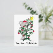 クリスマスツリーを抱き締めているコアラ シーズンポストカード (スタンド正面)