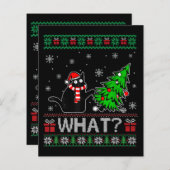 クリスマスツリーを押しおもしろいて何と黒い猫 (正面/裏面)