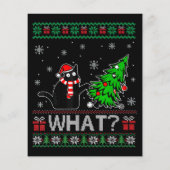 クリスマスツリーを押しおもしろいて何と黒い猫 (裏面)