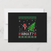 クリスマスツリーを押しおもしろいて何と黒い猫 出欠カード (裏面)