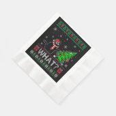 クリスマスツリーを押しおもしろいて何と黒い猫 縁ありランチョンナプキン (角)