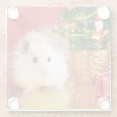 クリスマスツリーを持つハムスターKokolinka ガラスコースター (裏面)