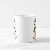 クリスマスツリーを描いたかわいいクマ コーヒーマグカップ (中央)