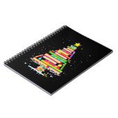 クリスマスツリーを楽しむクリスマス司書 ノートブック (左側)