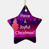 クリスマスツリーを楽しむ紫のオーナメント セラミックオーナメント (右)