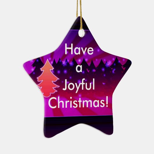 クリスマスツリーを楽しむ紫のオーナメント セラミックオーナメント (右)