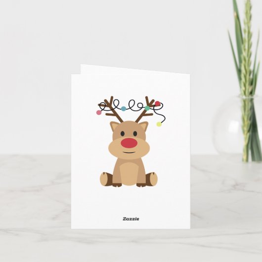 クリスマスツリーを積んだ小さな赤いトラック シーズンカード (裏面)