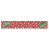 クリスマスツリーを赤に染める ロングテーブルランナー (横)