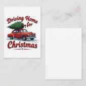 クリスマスツリーを載せた車で帰省 ノートカード (正面/裏面)