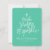 クリスマスツリーを輝かせるモダン季節だ シーズンカード (正面)