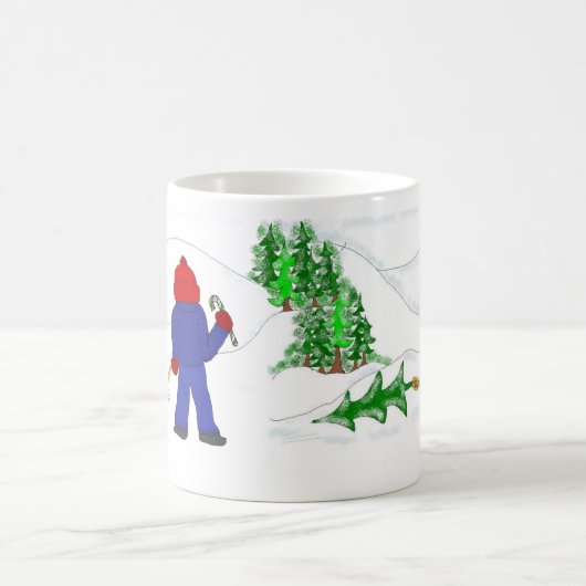クリスマスツリーを運ぶ コーヒーマグカップ (中央)