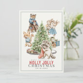 クリスマスツリーを集める森林動物 シーズンカード (スタンド正面)